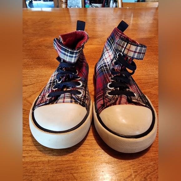 Baby Gap Plaid High-tops, Toddler Size 5 - Picture 2 of 7